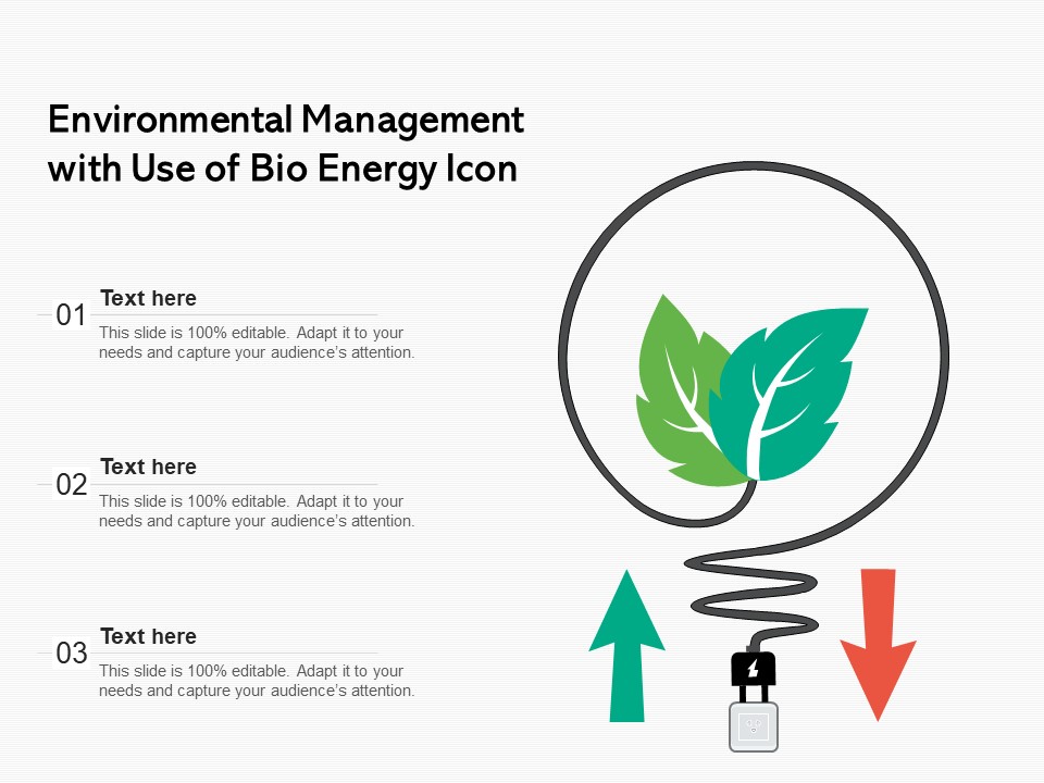 Environmental Management With Use Of Bio Energy Icon Ppt PowerPoint Presentation Gallery Maker PDF