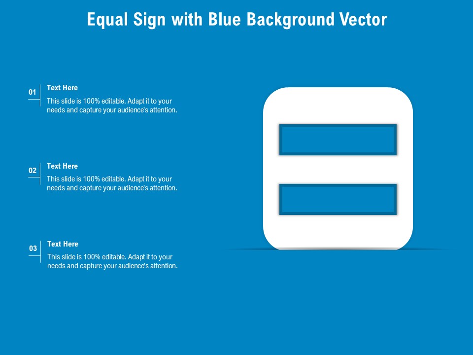 Equal Sign With Blue Background Vector Ppt PowerPoint Presentation File Guide PDF