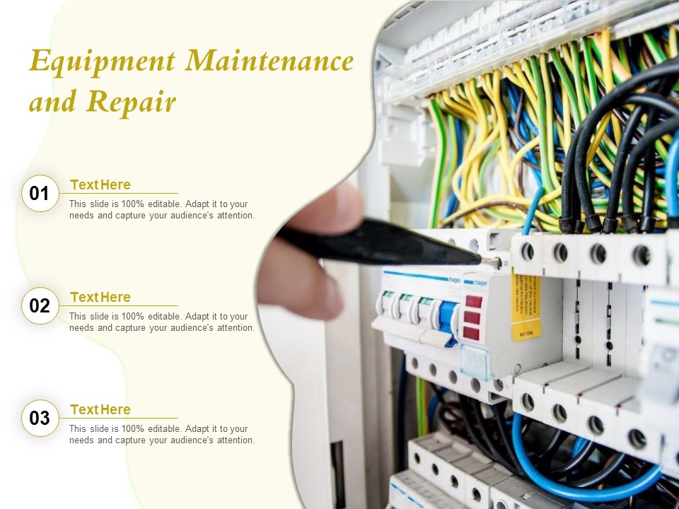 Equipment Maintenance And Repair Ppt PowerPoint Presentation Inspiration Layout Ideas PDF