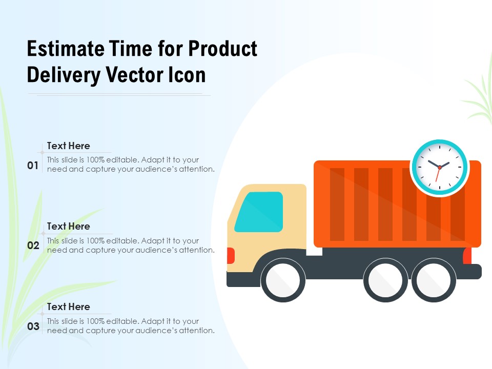 Estimate Time For Product Delivery Vector Icon Ppt PowerPoint Presentation Layouts Graphics Download PDF