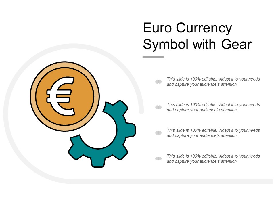 Euro Currency Symbol With Gear Ppt Powerpoint Presentation Infographic Template Templates