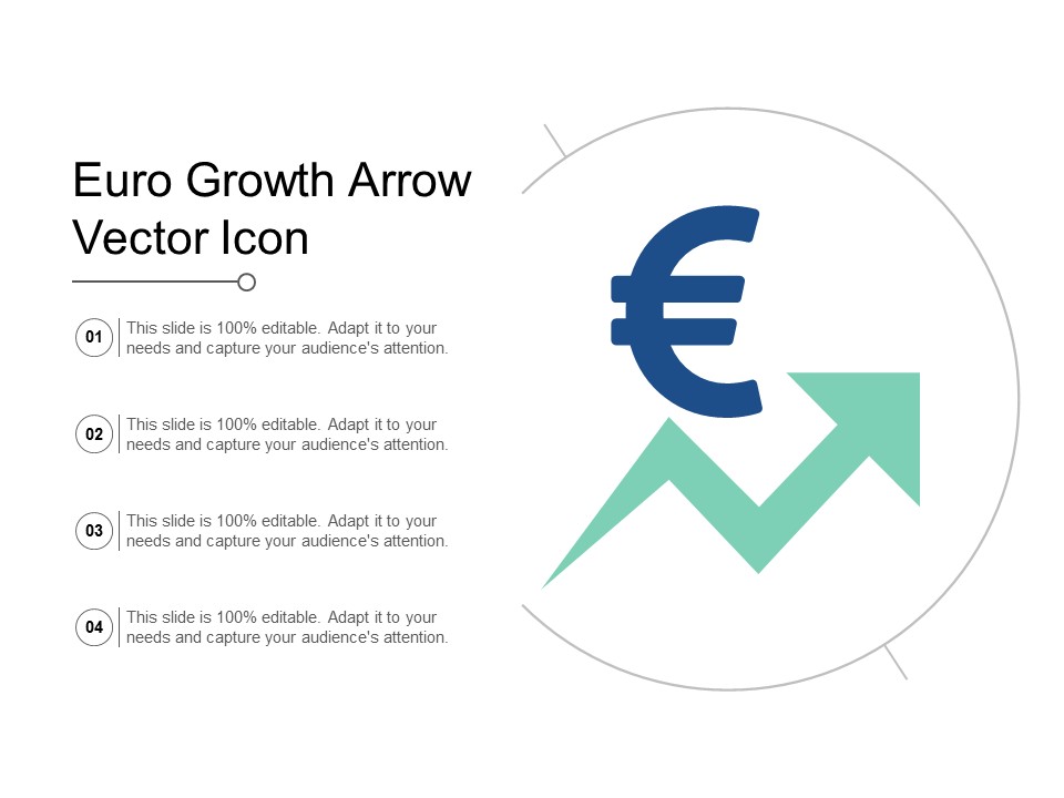 Euro Growth Arrow Vector Icon Ppt Powerpoint Presentation Infographics Templates