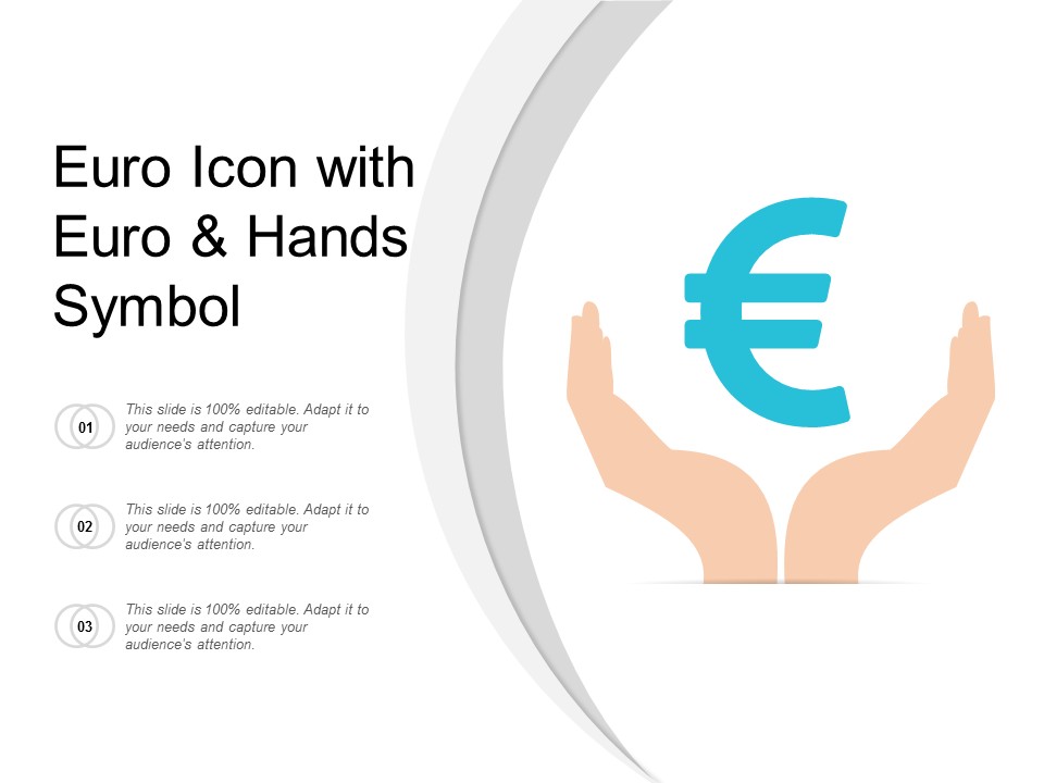 Euro Icon With Euro And Hands Symbol Ppt Powerpoint Presentation Styles Introduction