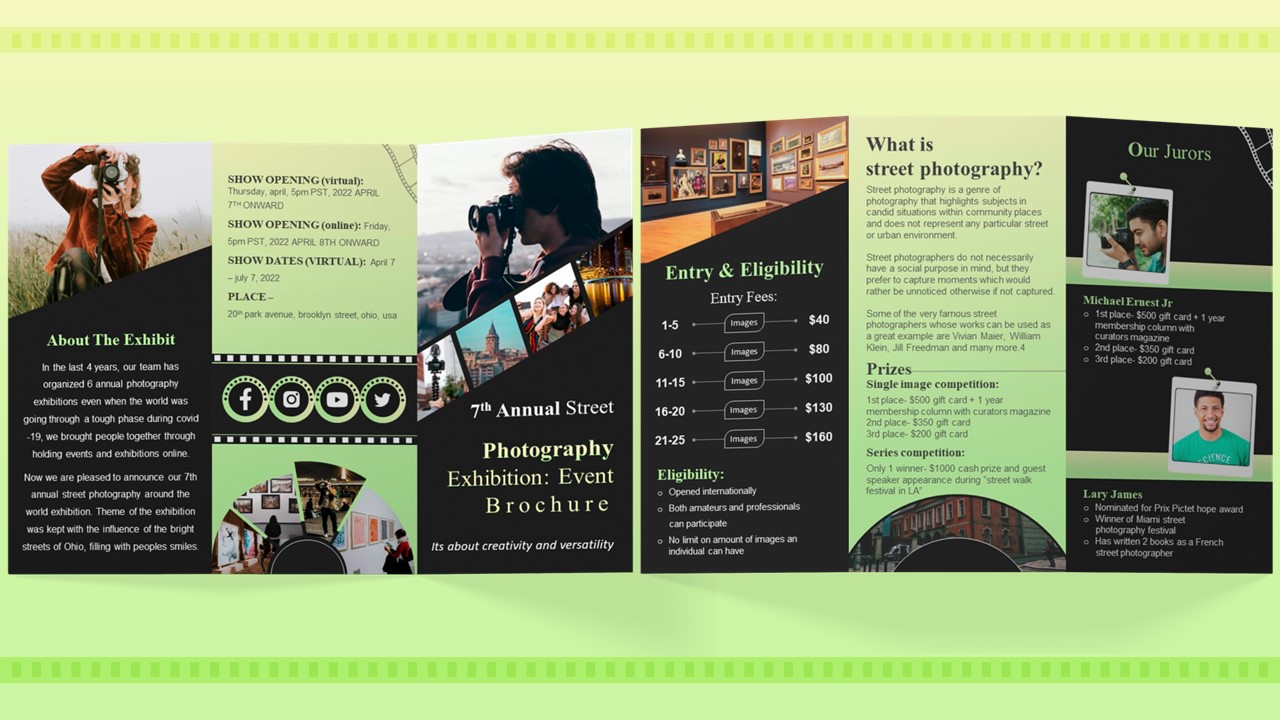 Event Brochure For Cityscape Photography Trifold