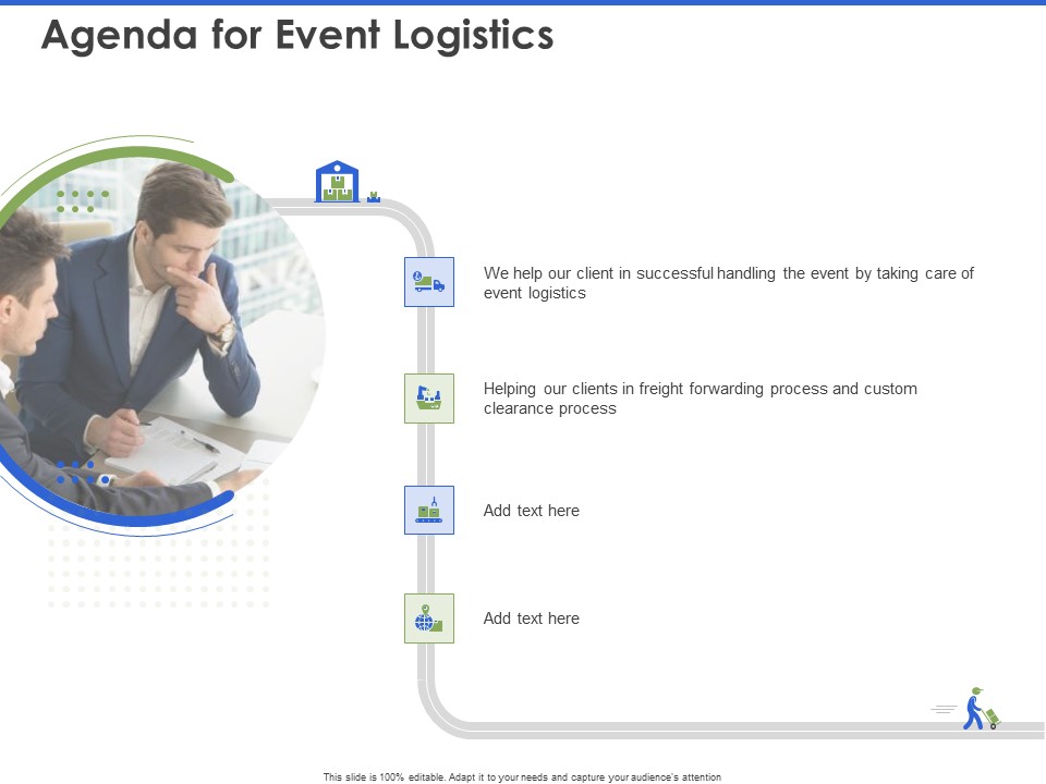 Event Management Services Agenda For Event Logistics Ppt PowerPoint Presentation Show Picture PDF
