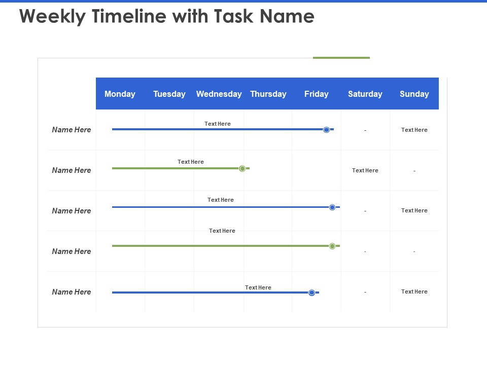 Event Management Services Weekly Timeline With Task Name Ppt PowerPoint Presentation Layouts Diagrams PDF