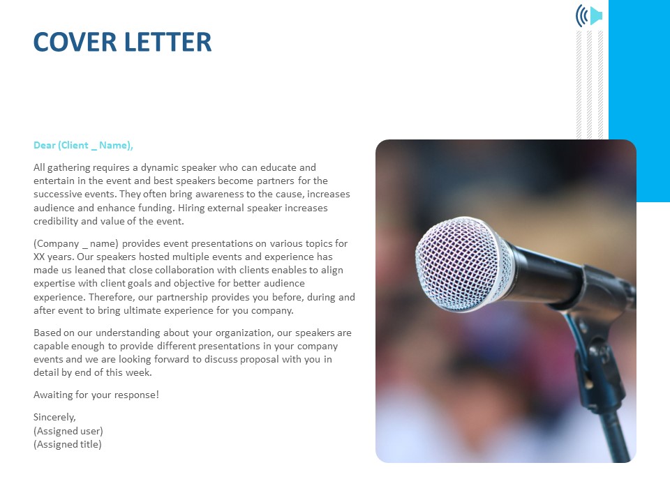 Event Time Announcer Cover Letter Ppt File Design Templates PDF