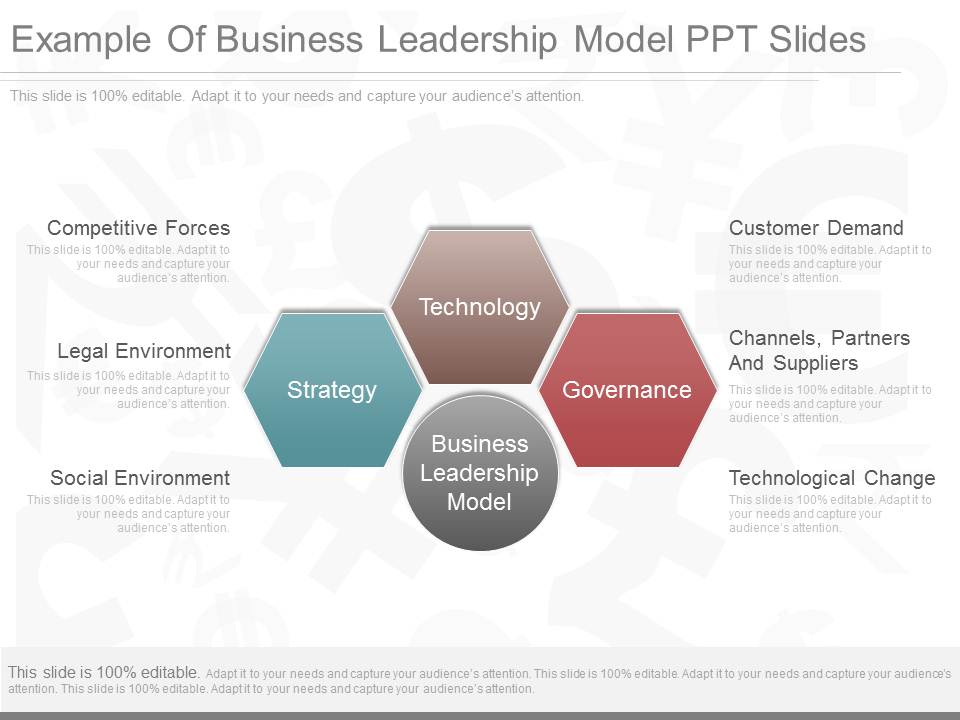 Example Of Business Leadership Model Ppt Slides