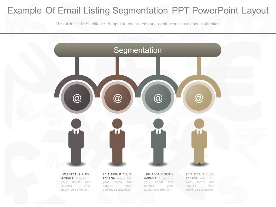 Example Of Email Listing Segmentation Ppt Powerpoint Layout