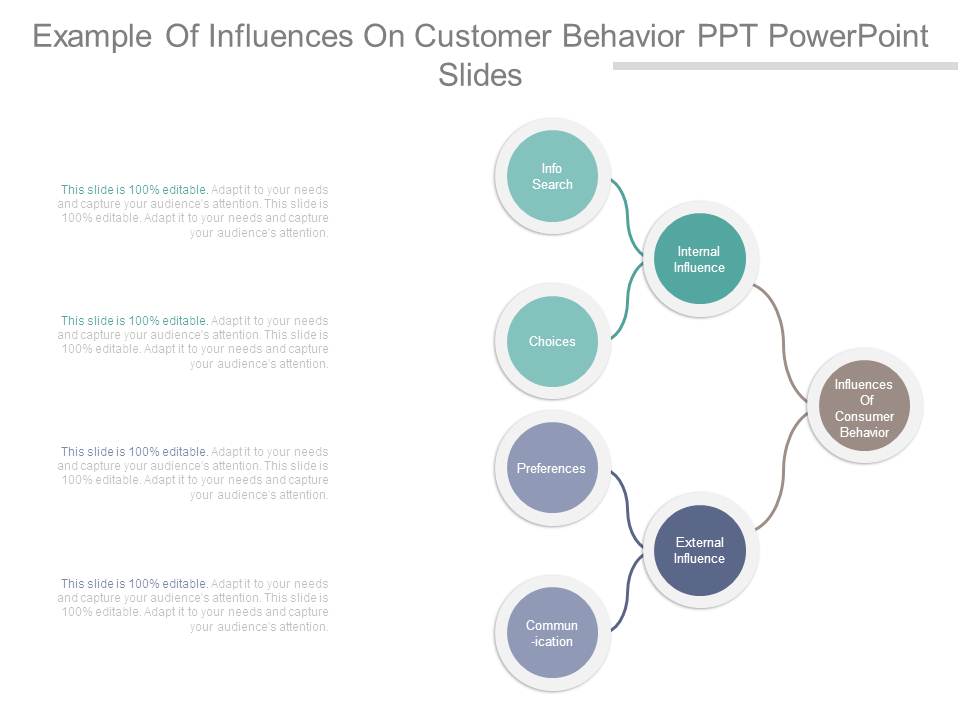 Example Of Influences On Customer Behavior Ppt Powerpoint Slides