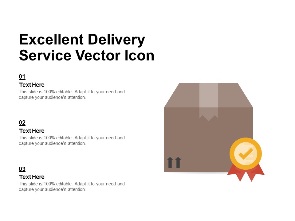 Excellent Delivery Service Vector Icon Ppt PowerPoint Presentation Gallery Graphic Images PDF