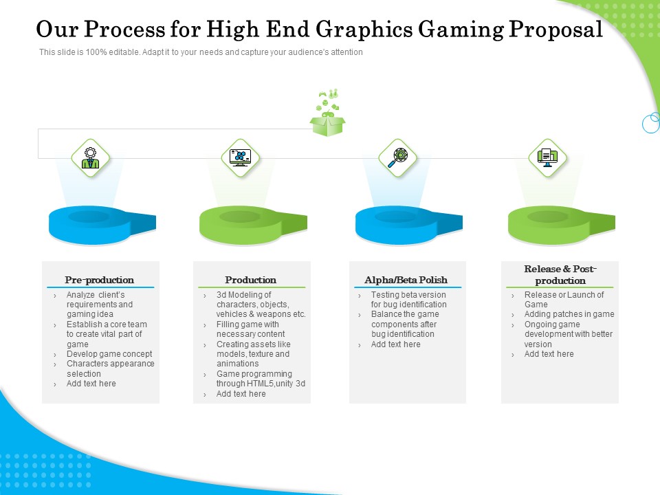 Exclusive Illustration Gaming Our Process For High End Graphics Gaming Proposal Brochure PDF