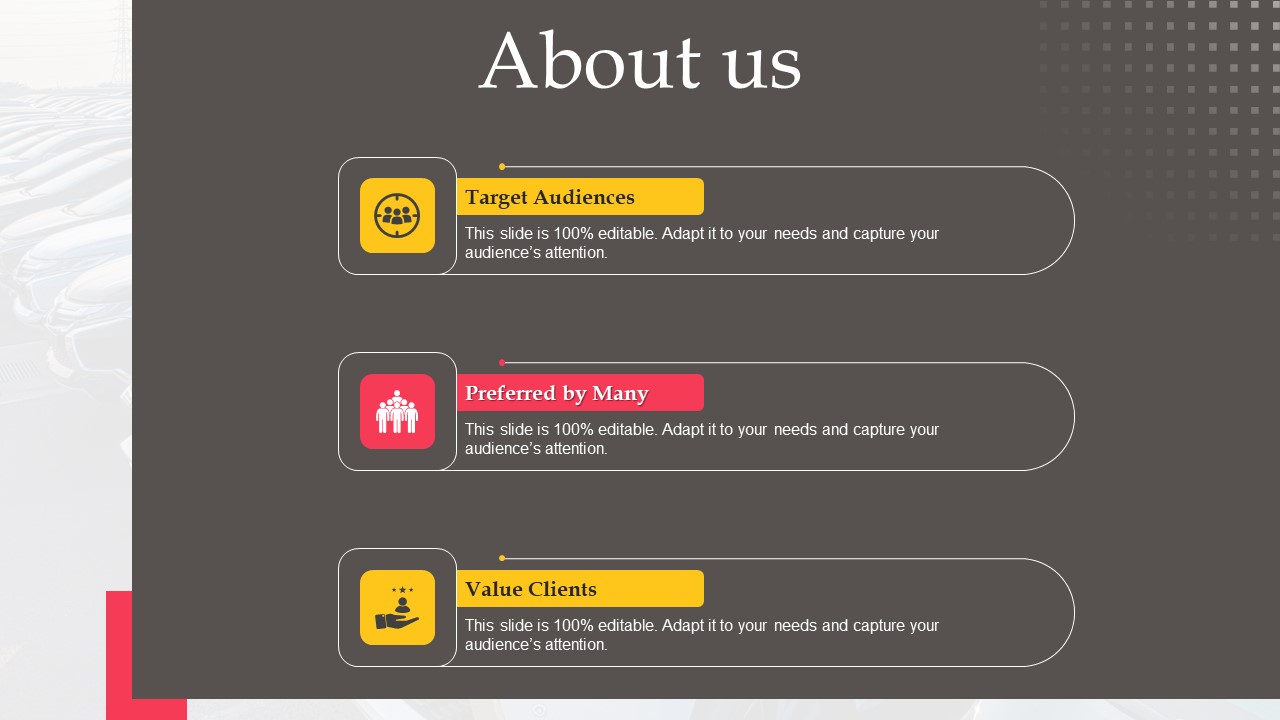 Executing Automotive Marketing Tactics For Sales Boost About Us Brochure PDF