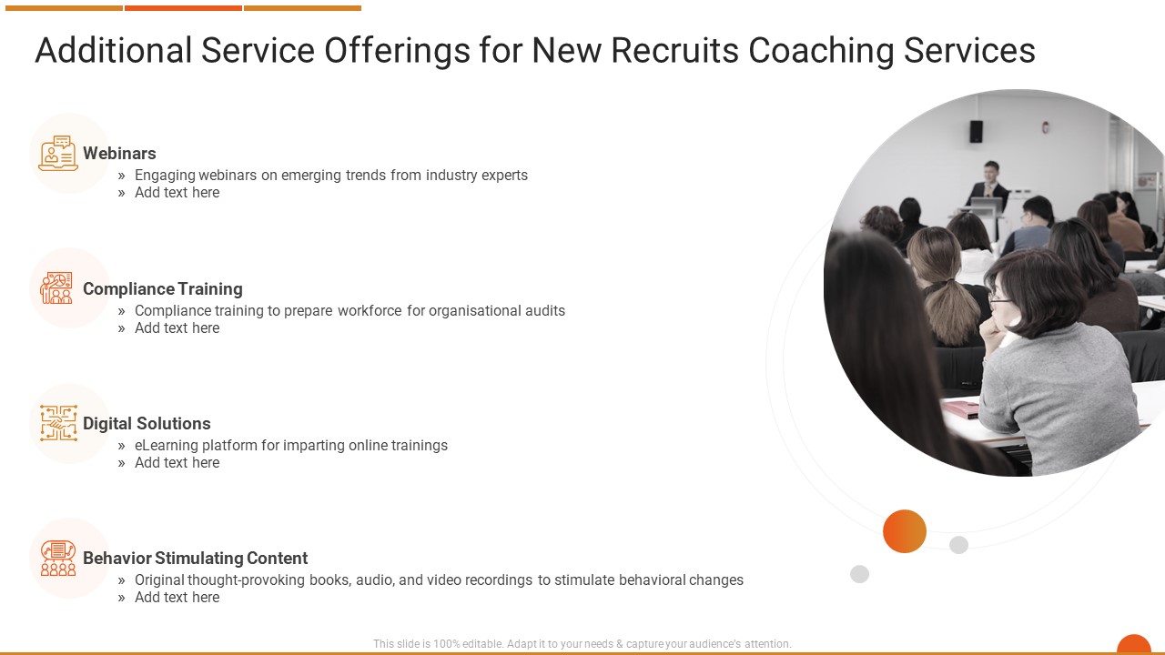 Executive Job Training Additional Service Offerings For New Recruits Coaching Services Pictures PDF