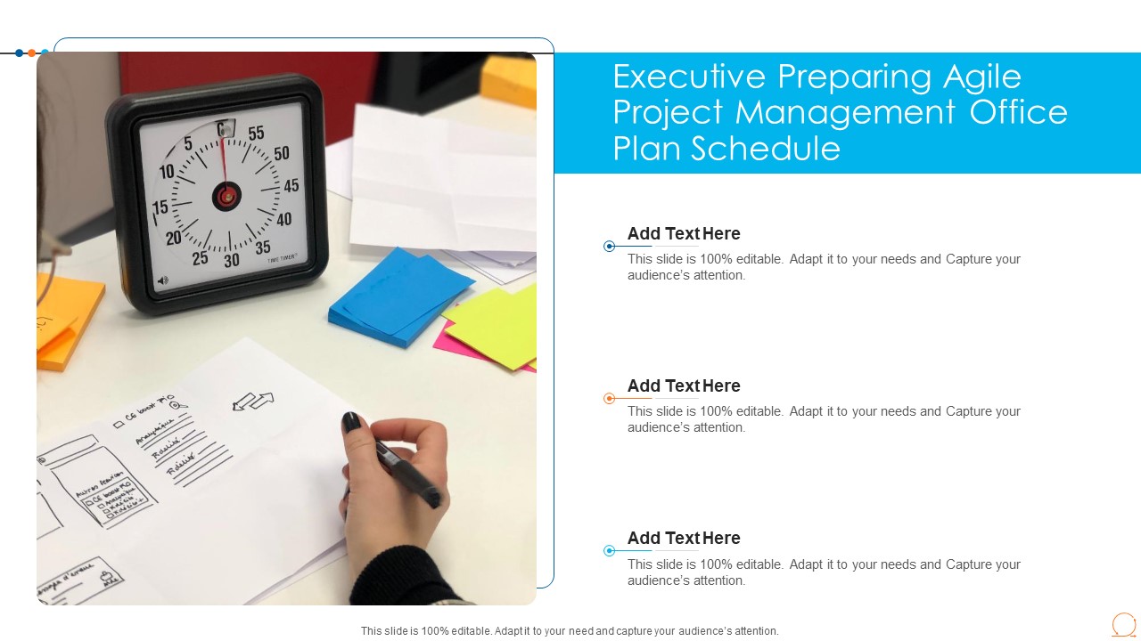 Executive Preparing Agile Project Management Office Plan Schedule Elements PDF