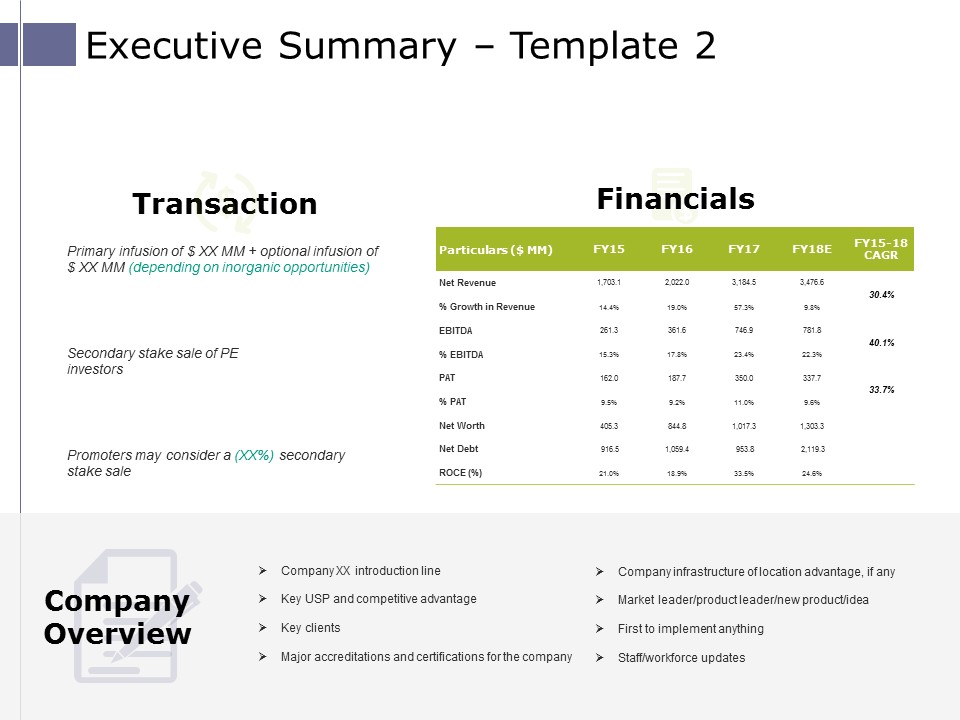Executive Summary Template 2 Ppt PowerPoint Presentation Professional Microsoft