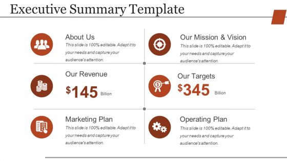 Executive Summary Template Ppt PowerPoint Presentation Slides Themes