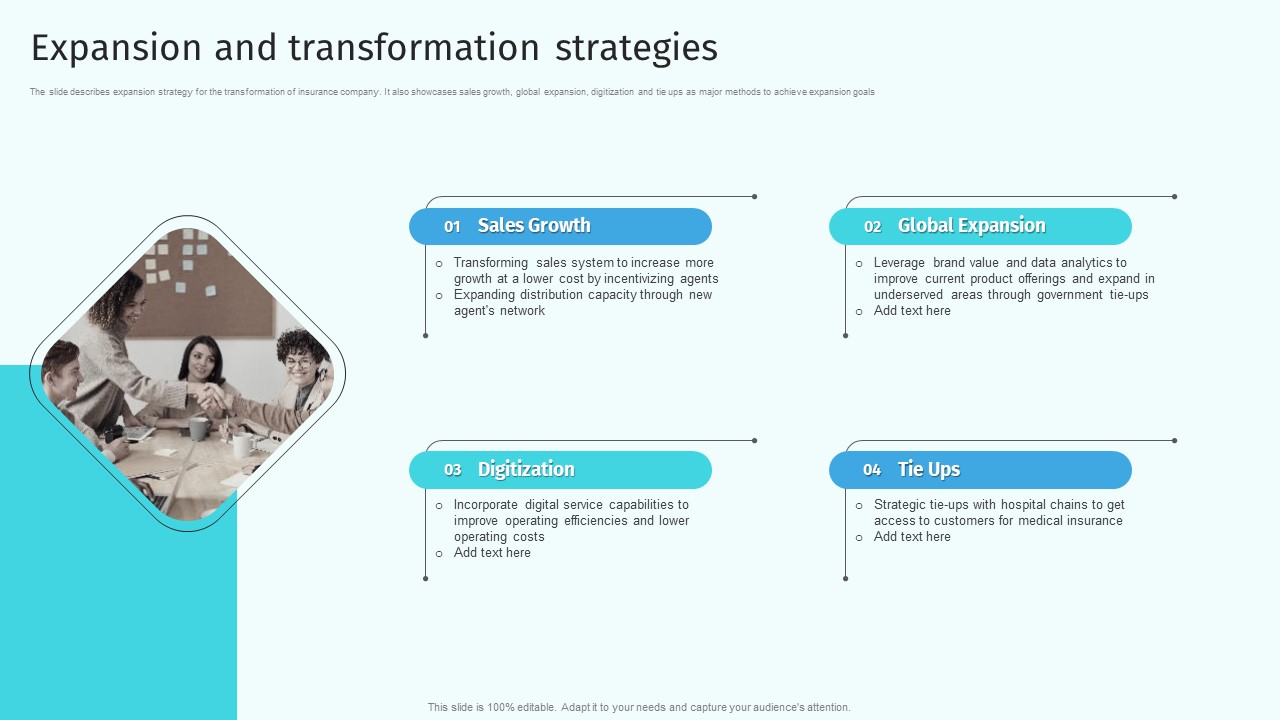 Expansion And Transformation Strategies Health And Property Insurance Company Profile Introduction PDF