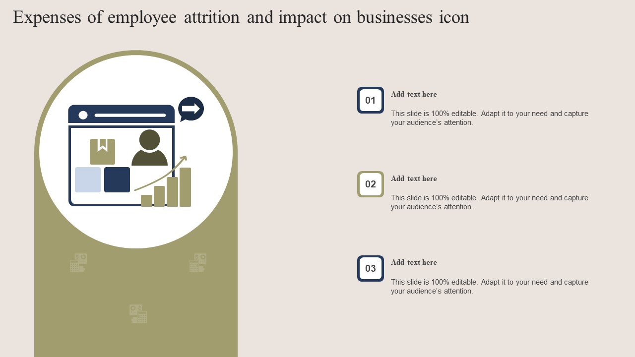 Expenses Of Employee Attrition And Impact On Businesses Icon Themes PDF