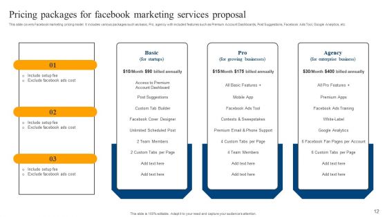 Facebook Advertising Services Proposal Ppt PowerPoint Presentation Complete Deck With Slides