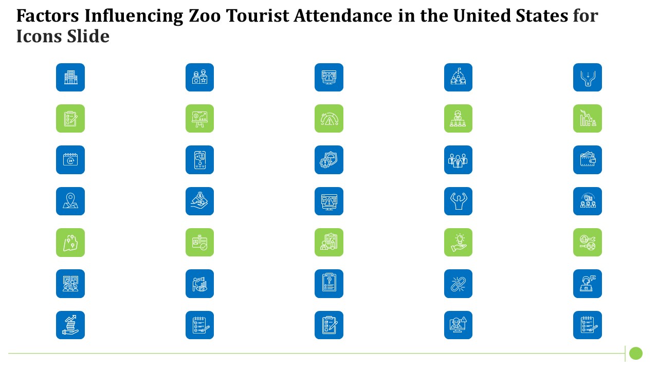 Factors Influencing Zoo Tourist Attendance In The United States For Icons Slide Structure PDF
