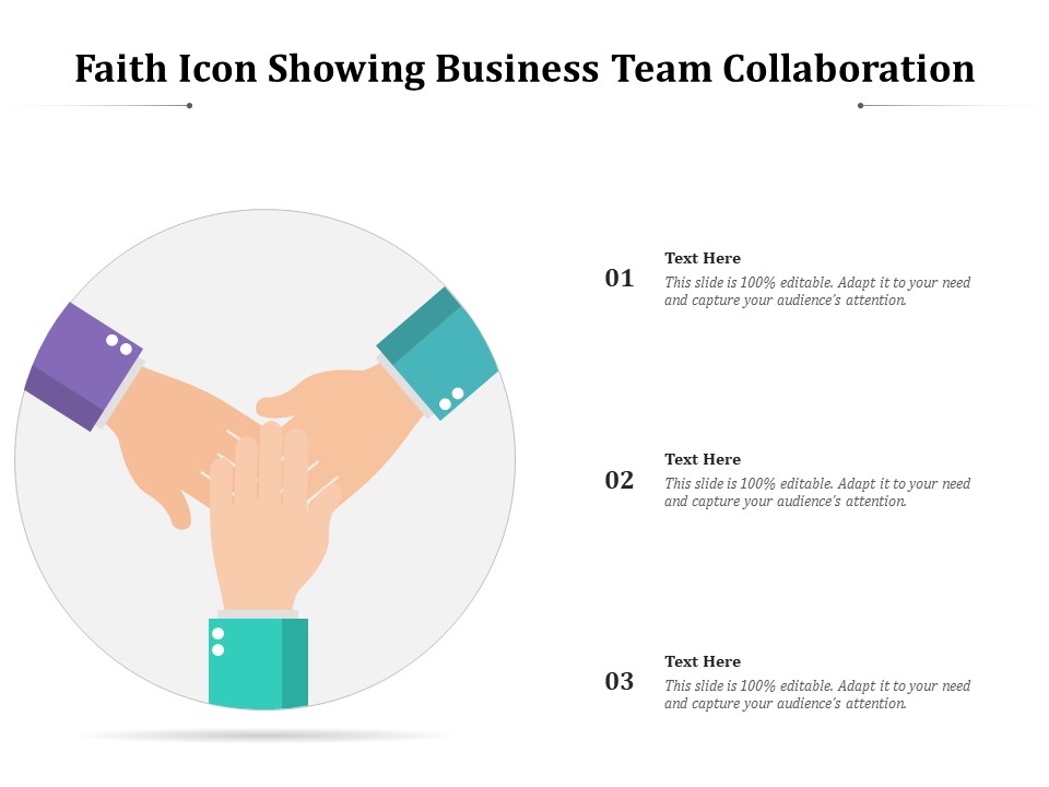Faith Icon Showing Business Team Collaboration Ppt PowerPoint Presentation Icon Infographic Template PDF