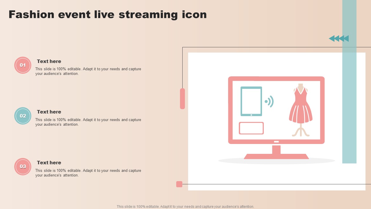 Fashion Event Live Streaming Icon Graphics PDF
