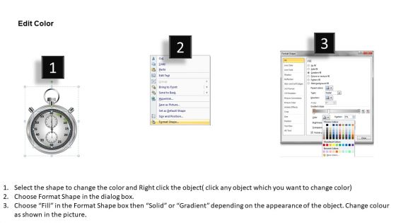 Fashion Stopwatch 3 PowerPoint Slides And Ppt Diagram Templates