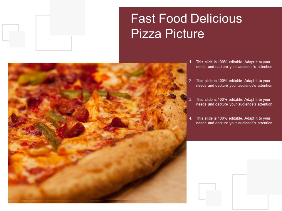Fast Food Delicious Pizza Picture Ppt PowerPoint Presentation Gallery Topics