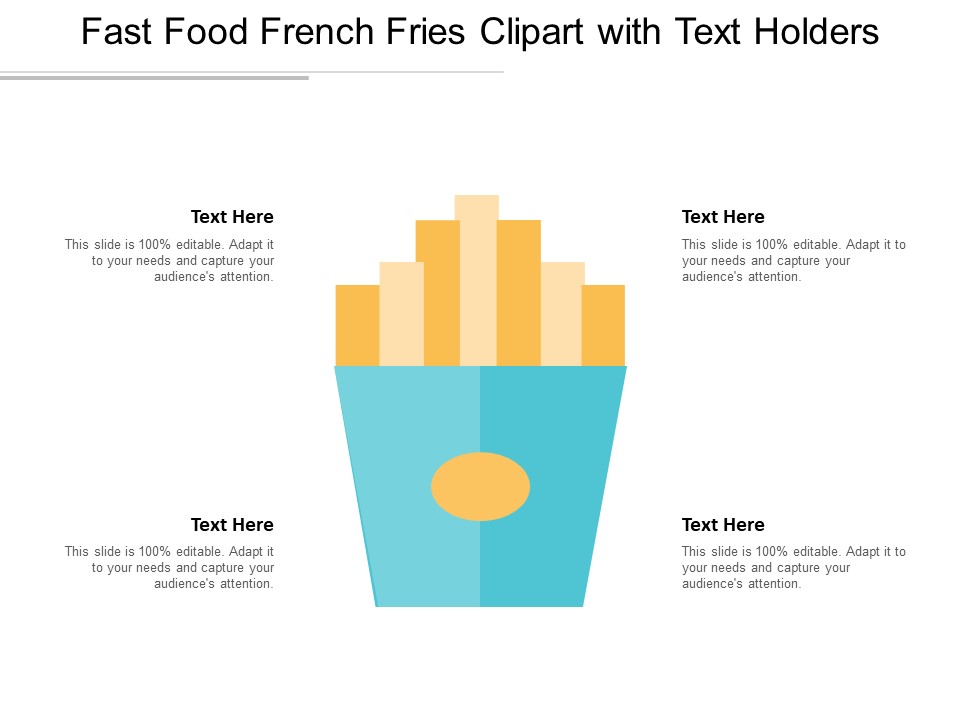 Fast Food French Fries Clipart With Text Holders Ppt PowerPoint Presentation Slides Deck