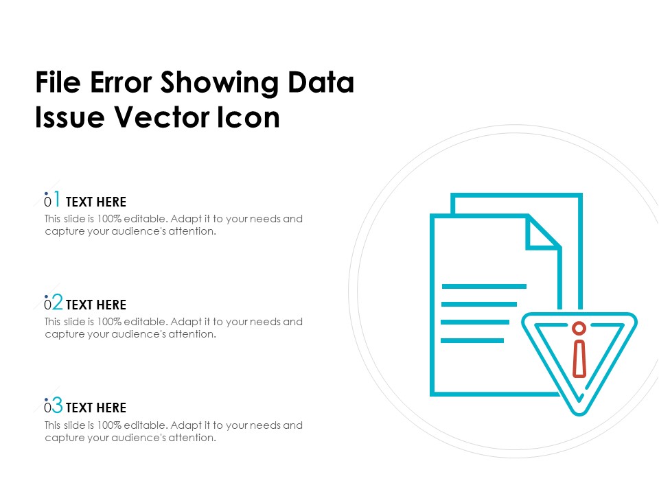 File Error Showing Data Issue Vector Icon Ppt PowerPoint Presentation Gallery Background Designs PDF