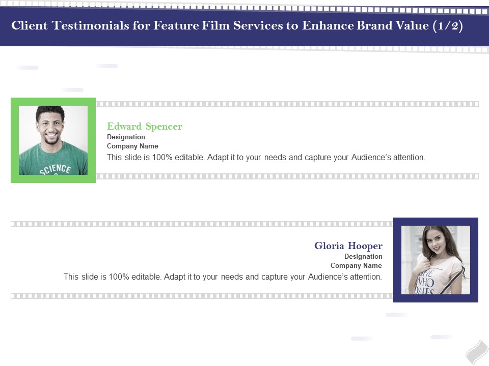 Film Branding Enrichment Client Testimonials For Feature Film Services To Enhance Brand Value Elements PDF