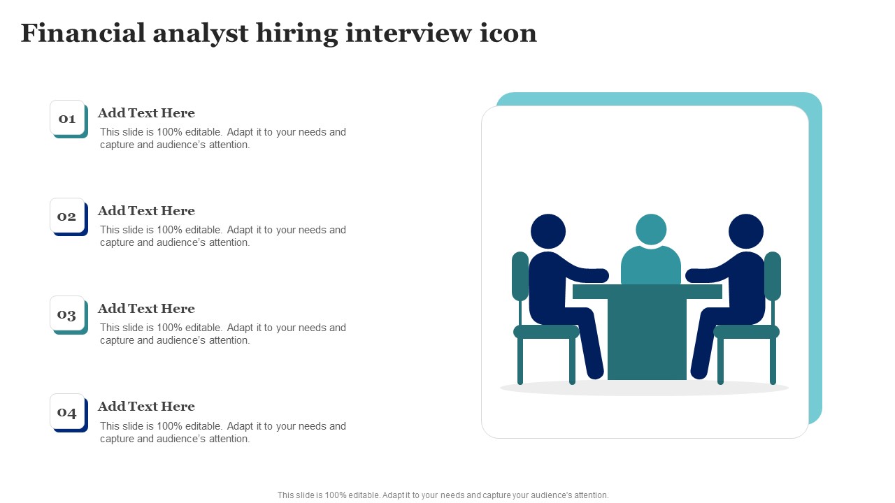 Financial Analyst Hiring Interview Icon Icons PDF