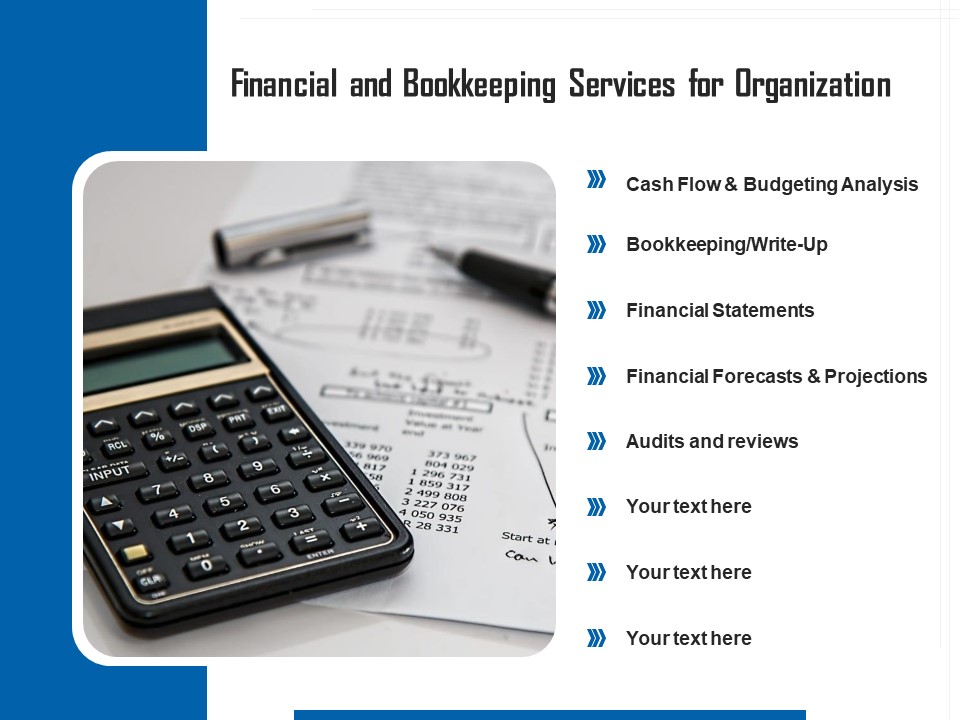 Financial And Bookkeeping Services For Organization Ppt PowerPoint Presentation Ideas Good PDF