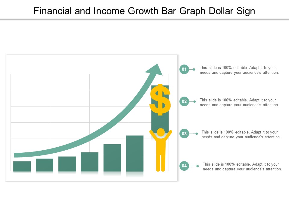 Financial And Income Growth Bar Graph Dollar Sign Ppt PowerPoint Presentation Professional Shapes