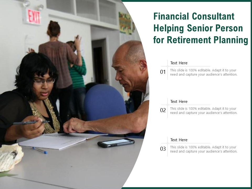 Financial Consultant Helping Senior Person For Retirement Planning Ppt PowerPoint Presentation Gallery Smartart PDF