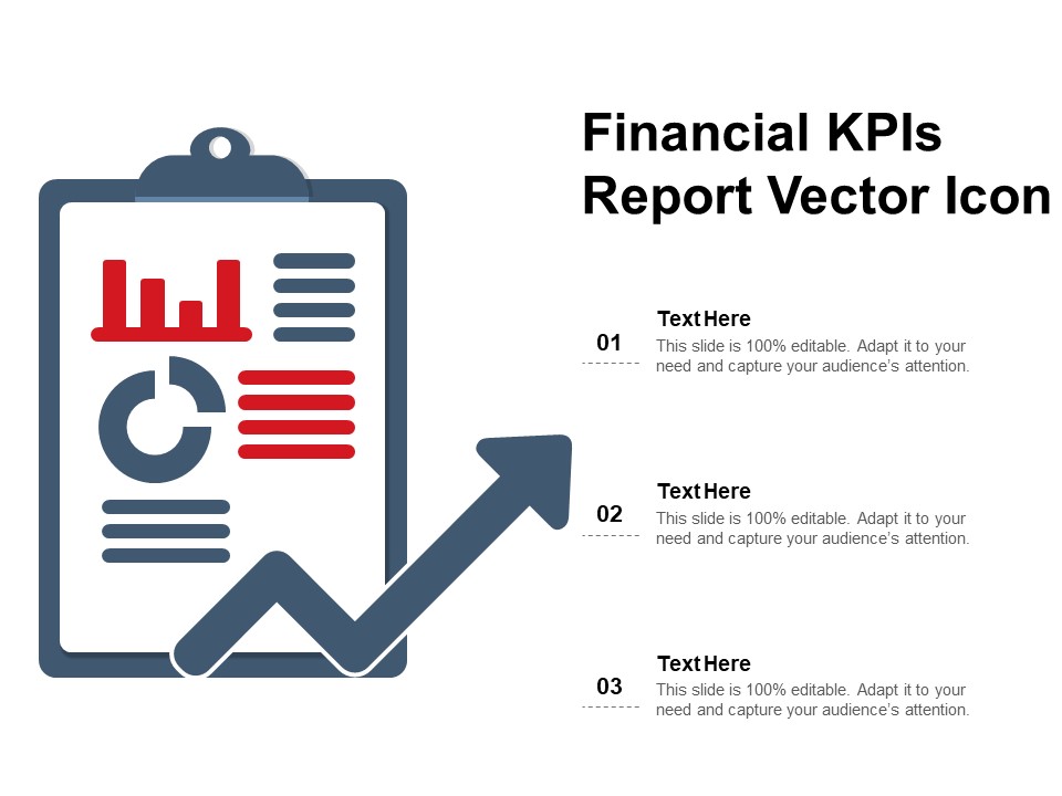 Financial KPIs Report Vector Icon Ppt PowerPoint Presentation File Background Image PDF