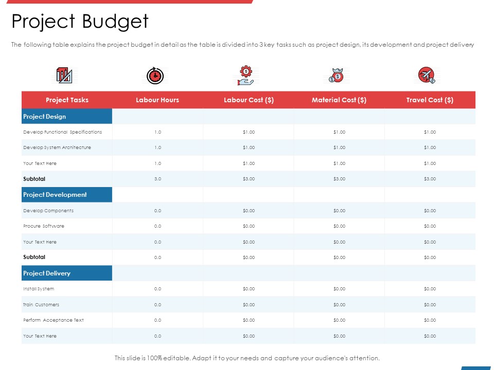 Financial PAR Project Budget Ppt Infographics Ideas PDF