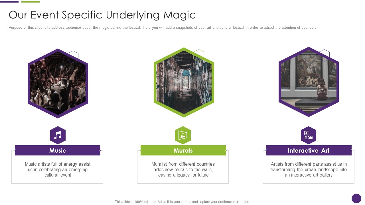 Financing Pitch Deck For Corporate Event Our Event Specific Underlying Magic Pictures PDF