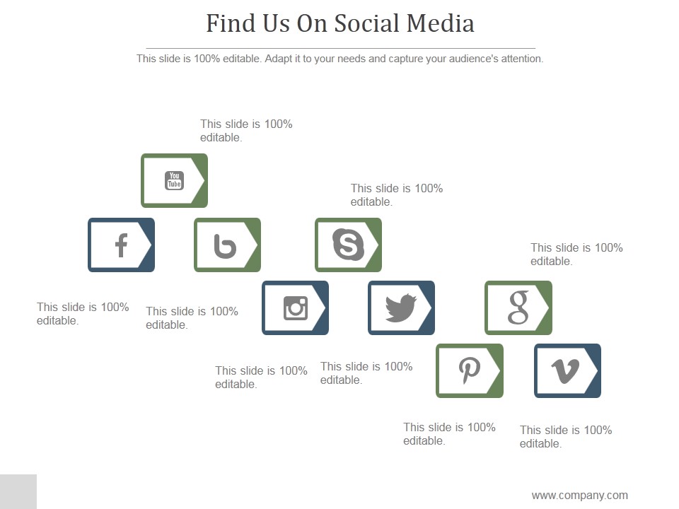 Find Us On Social Media Ppt PowerPoint Presentation Example 2015