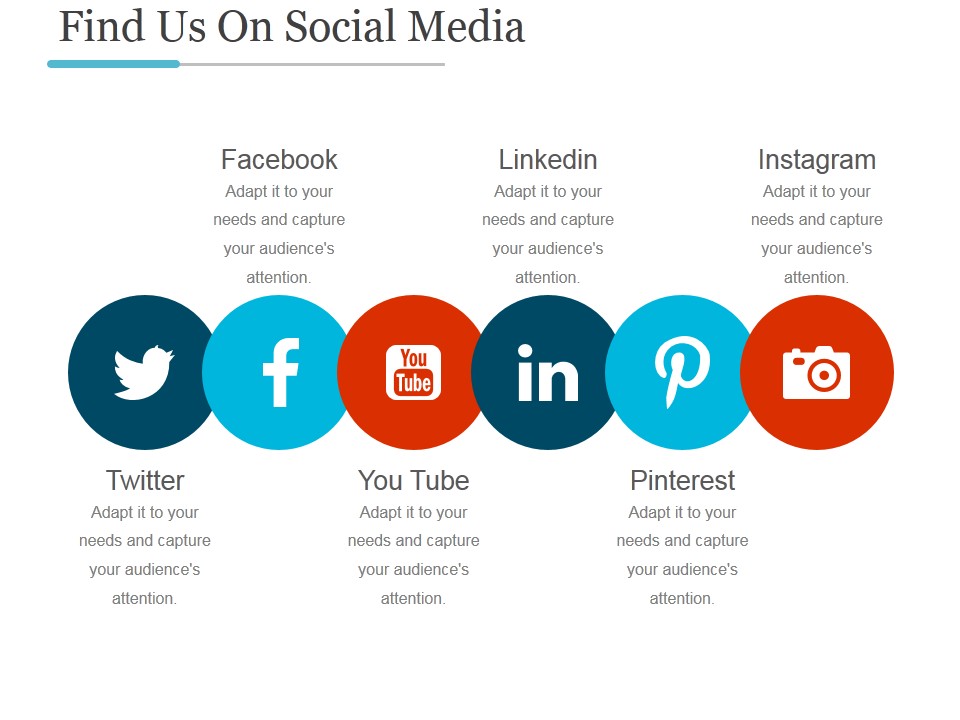 Find Us On Social Media Ppt PowerPoint Presentation Good