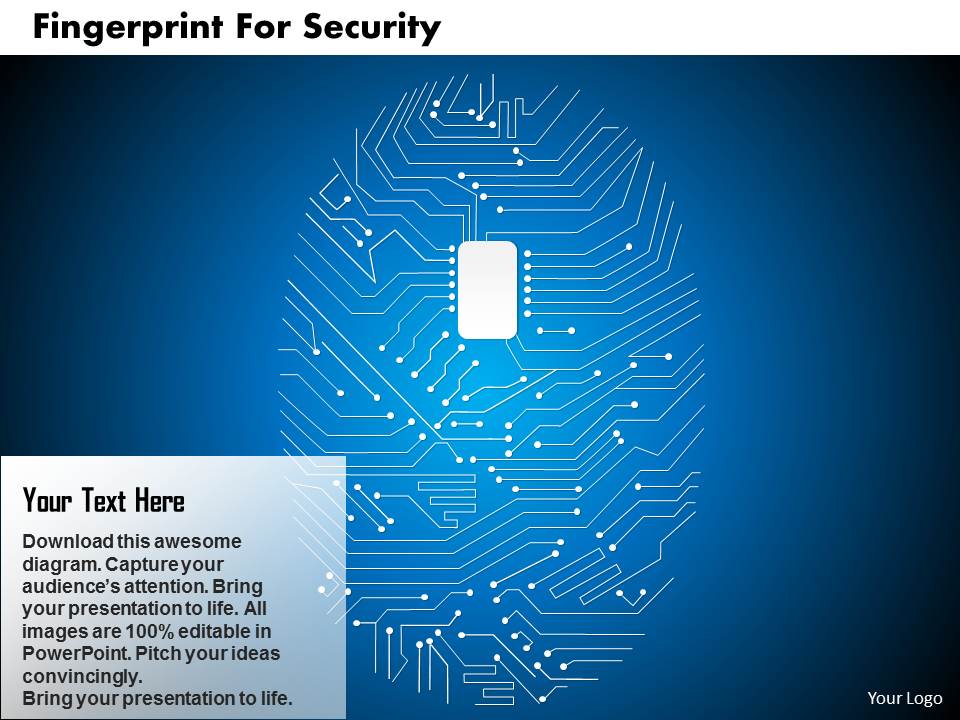 Finger Print Circuit For Security Analysis Powerpoint Template