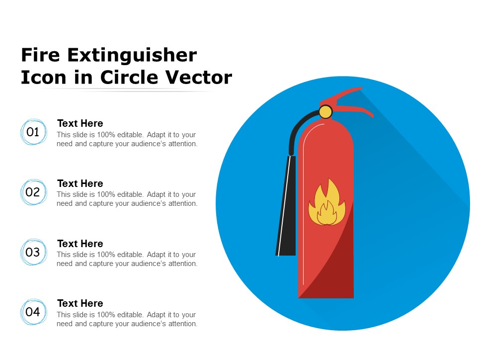 Fire Extinguisher Icon In Circle Vector Ppt PowerPoint Presentation Model Graphics Download PDF