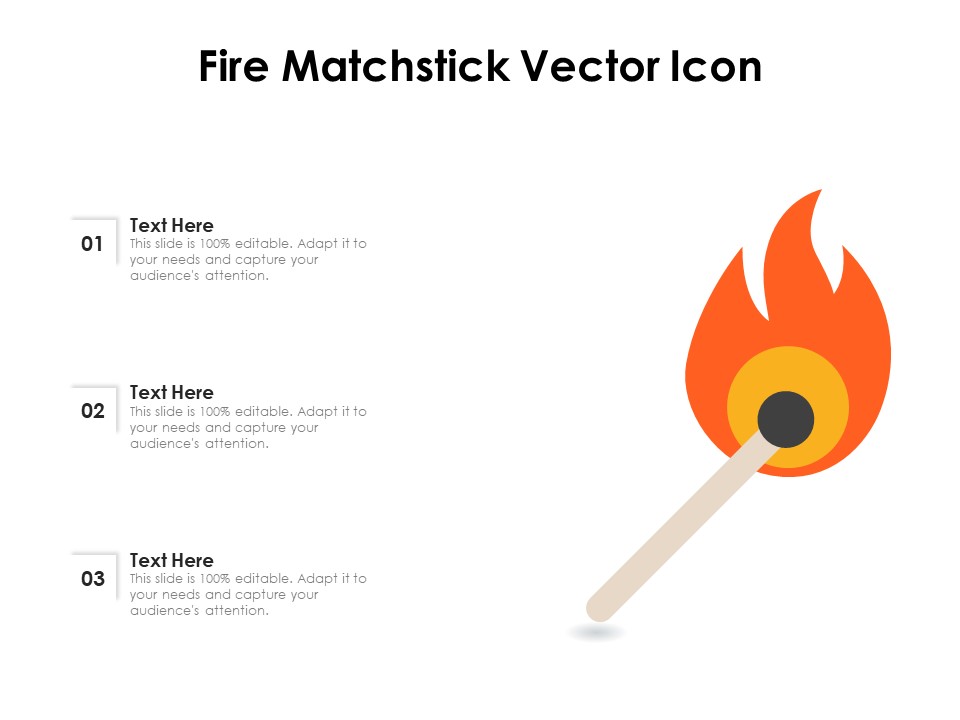 Fire Matchstick Vector Icon Ppt PowerPoint Presentation Ideas Professional PDF