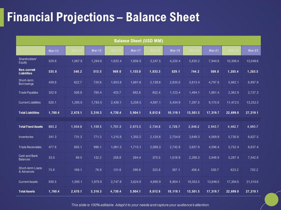Firm Capability Assessment Financial Projections Balance Sheet Ppt Styles Format PDF