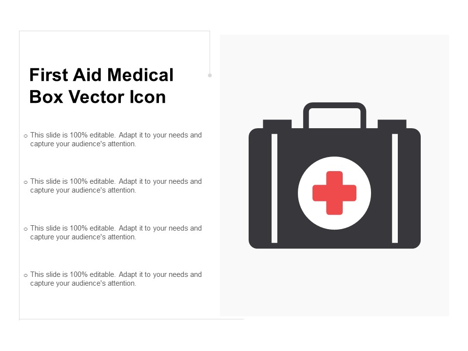 First Aid Medical Box Vector Icon Ppt Powerpoint Presentation Infographics Demonstration