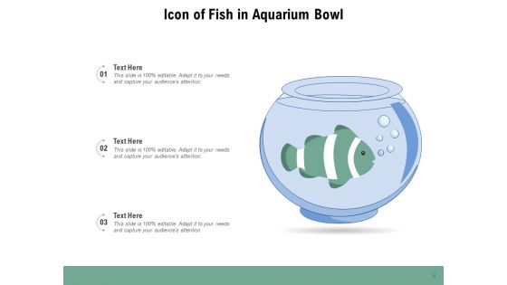 Fish Icon Fish Underwater Aquarium Bowl Ppt PowerPoint Presentation Complete Deck