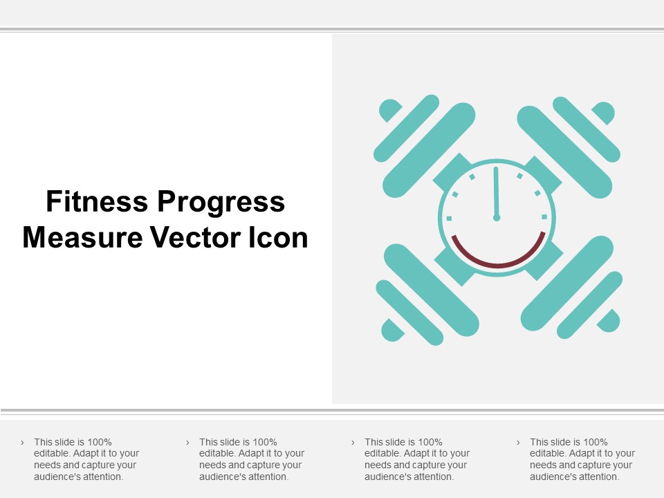 Fitness Progress Measure Vector Icon Ppt Powerpoint Presentation Slides Background Designs
