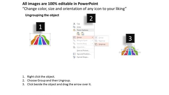 Five Arrows Pointing On Globe Powerpoint Templates