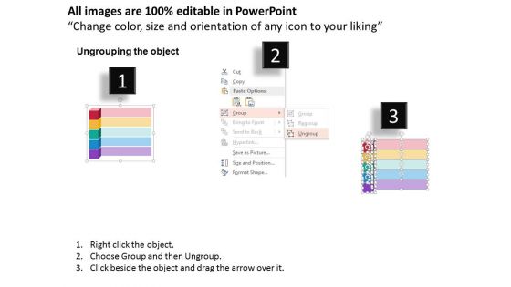 Five Cubes Text Tag Infographics Powerpoint Template